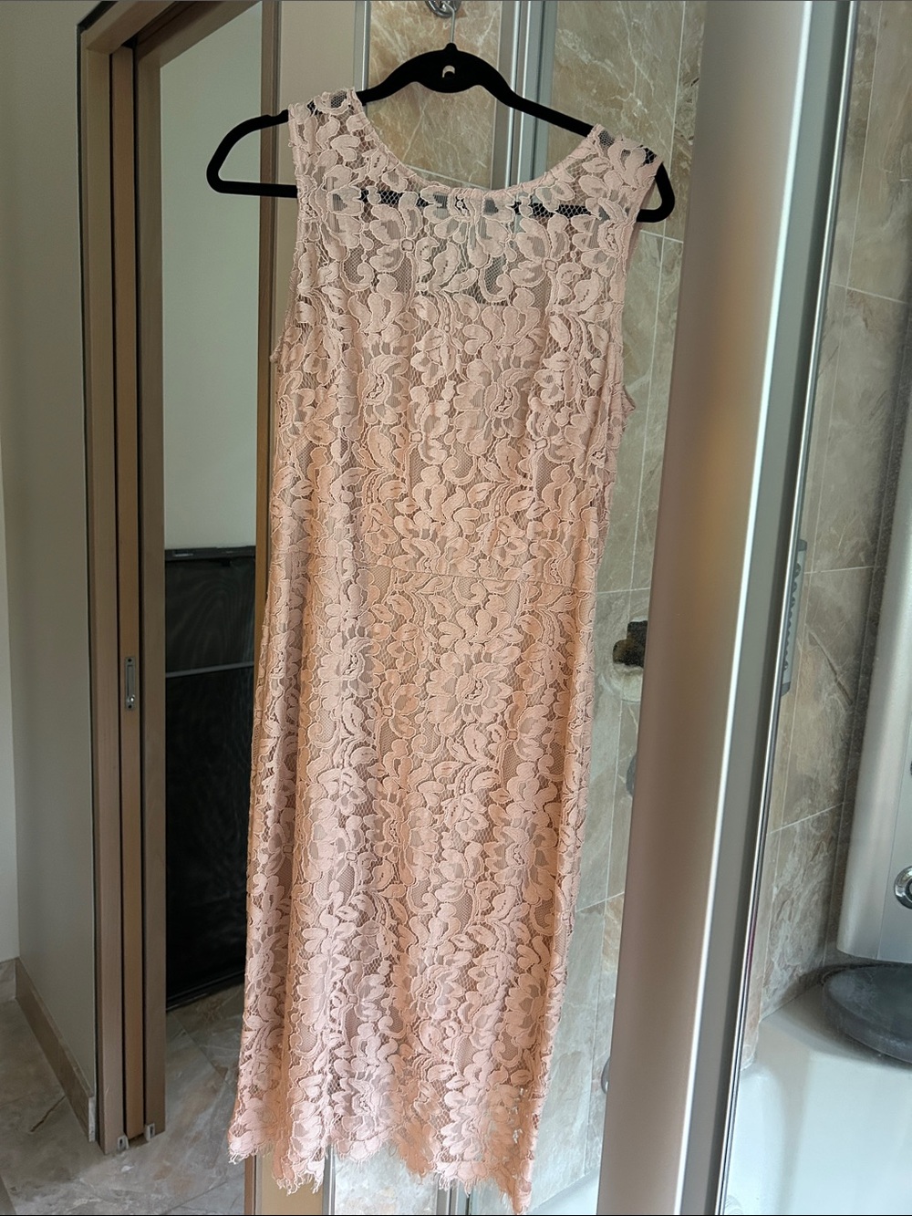 Lauren Ralph Lauren Pink Lace Midi Dress
